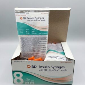 BD U-100 Insulin Syringes with BD Ultra-Fine™ Needle (1 mL, 31G x 5/16" / 8mm) - Box of 100