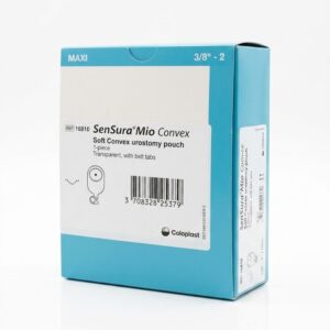 Coloplast SenSura Mio Convex Soft 1-Piece Transparent Urostomy Pouch (Maxi, 3/8" - 2" Cut-to-Fit) - Box of 10