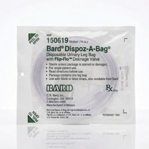 Bard Dispoz-A-Bag® Disposable Urinary Leg Bag with Flip-Flo™ Valve - Medium 19 oz (REF 150619)